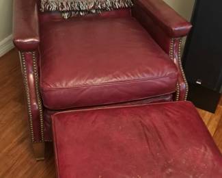 Leather Chair & Ottoman
