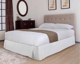 - Beige linen headboard only queen