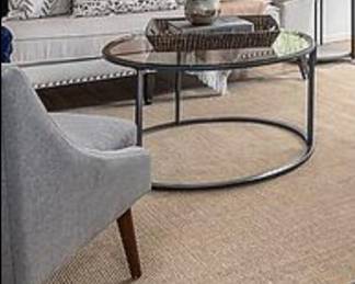 Round glass coffee table 38β (QTY 3)