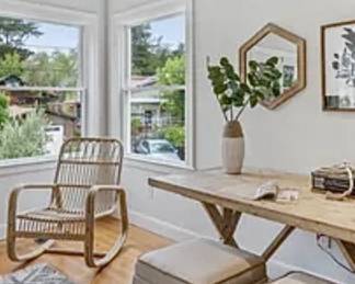 Boho open weave rocker