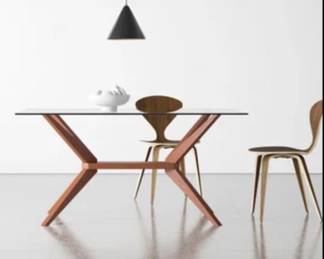 mid century rectangular dining table $