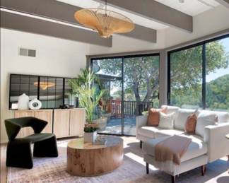 Marin beige linen sectional (reversible) 90 LAF