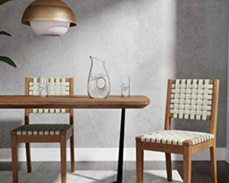 woven dining chairs (8 total)