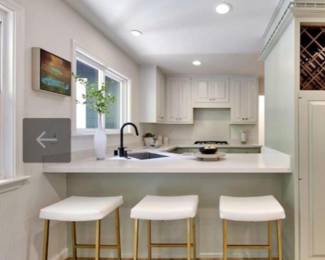 cream and gold barstools