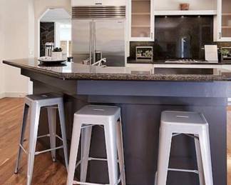 Bar stools light silver