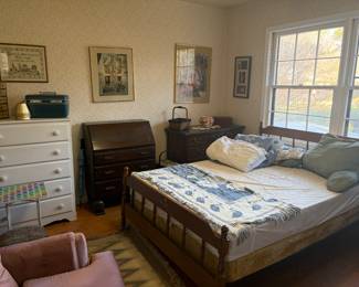 DOUBLE SIZE BED - MANY VINTAGE ITEMS