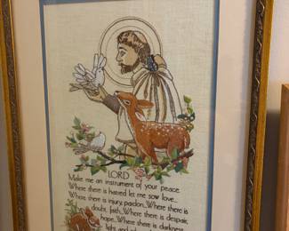 LARGE NUMBER HAND MADE CROSS STITCH