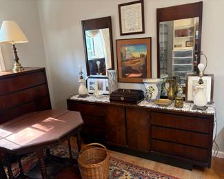 MCM MODERN LARGE DRESSER WITH TWO MIRRORS