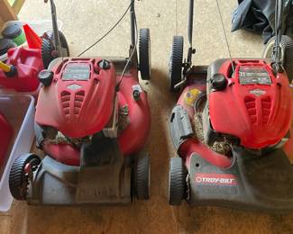 Two Troy Bilt Lawn Mowers 