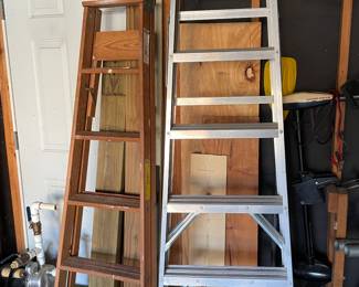 Wooden and Aluminum Ladders 