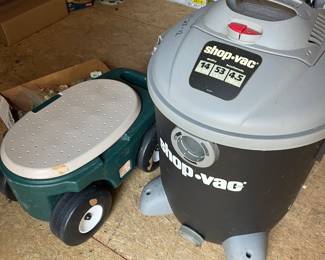 Shop Vac, Fan in box, Garden Trolley, propane Tanks, Sprayers, etc  