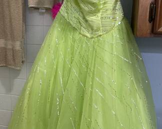 Lime Green Ballgown