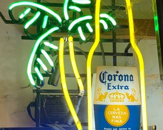 Corona Neon Light with Palm Tree 