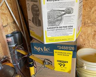 Whirly Bird Roof Turbine, Propane Patio Heater 