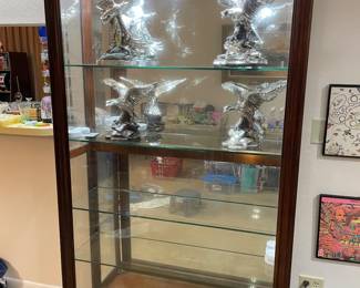 Lighted Display Cabinet with Sliding Door 