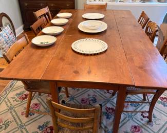 Old farm table from Pennsylvania and chairs