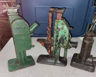 Cast-iron antique jacks from the 1920s to 40s