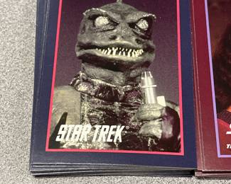 Collection of Star Trek trading cards from the early 90s