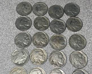 Collection of 1920s and 30s buffalo nickels