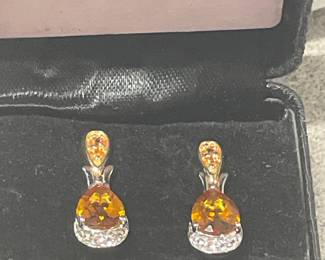 Possibly citrine earrings