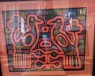 Mola, a traditional hand-stitched textile art form created by the indigenous Guna (Kuna) women from Panama 