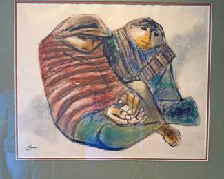 Eduardo Kingman – Figures in Blankets Artwork