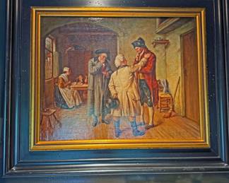 Oil Painting Tavern Scene