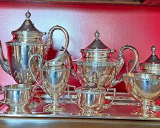 Wm A. Rogers "Berwick" Six-Piece Silver Tea and Coffee Set  