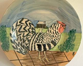 Stoneware plates made by Oxney Green Pottery in Rye, Sussex, England, specifically for Colonial Williamsburg