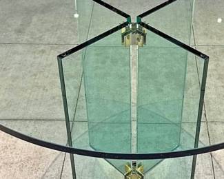 MidCentury Edited Modern Glass Pedestal Base Dining Table Manner of Leon Rosen for Pace Collection Chairish