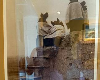 Print of the famous Edward S. Curtis photograph, "Watching the Dancers", produced by a printer named Jean-Antony du Lac 