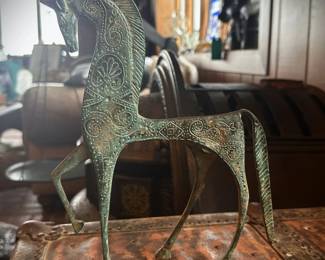Greek Horse Statue in Bronze
