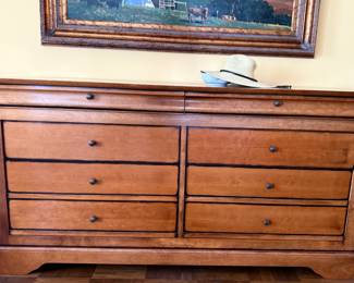 Grange Cherry Long Chest of Drawers 