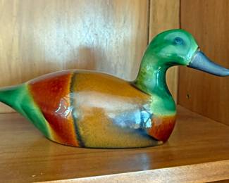 Ceramic mallard duck figurine by Eduqrdo Vega in Cuenca, Ecuador