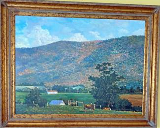 Rural Landscape Oil Painting by William Whiting