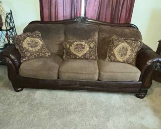 LARGE, HIGH-BACK FORMAL SOFA