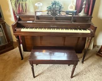 A WONDERFUL & PRESTIGIOUS MID-CENTURY "HENRY F. MILLER" PIANO & BENCH!