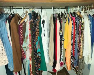 SEVERAL CLOSETS FULL OF FINE CLOTHING