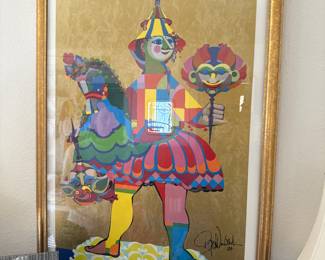 Vintage poster for Carnival Cruise Lines by Danish artist Bjorn Wiinblad signed