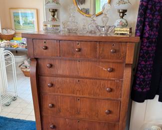 Tall Chest, Lamps, Crystal pieces