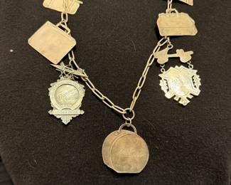 Sterling Luggage Tag Necklace