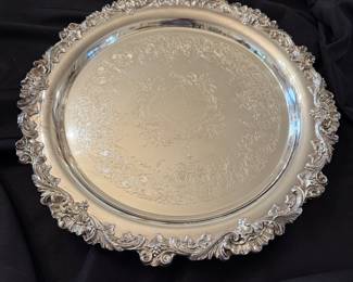 Round Silver Plated Tray