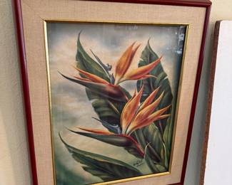 MCM Ted Mundorff Floral Airbrush Painting