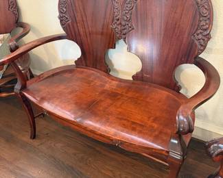 Antique Mahogany wood Settee