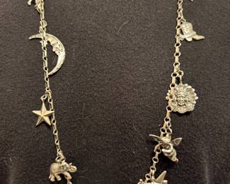 Sterling Charm Necklace  