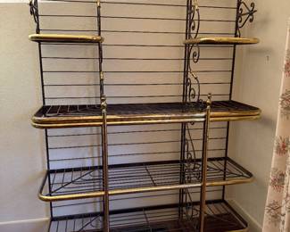 French Brass Bakers Rack