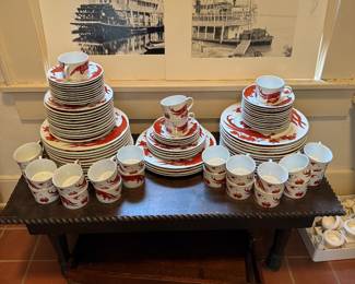 Neiman Marcus Red Peking Peacock China, Artwork