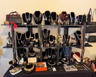 Designer Costume Jewelry, Purses and shoes