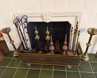 Fireplace Tools, Andirons, Fireplace guard, Candle Sticks