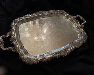 Footed Silver plated Tray